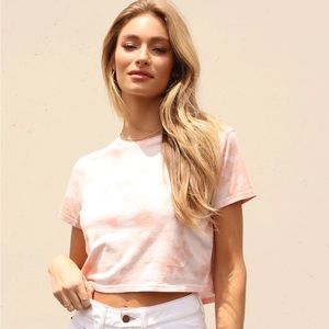 Brie Tie Dye Tee Shirt - Pink